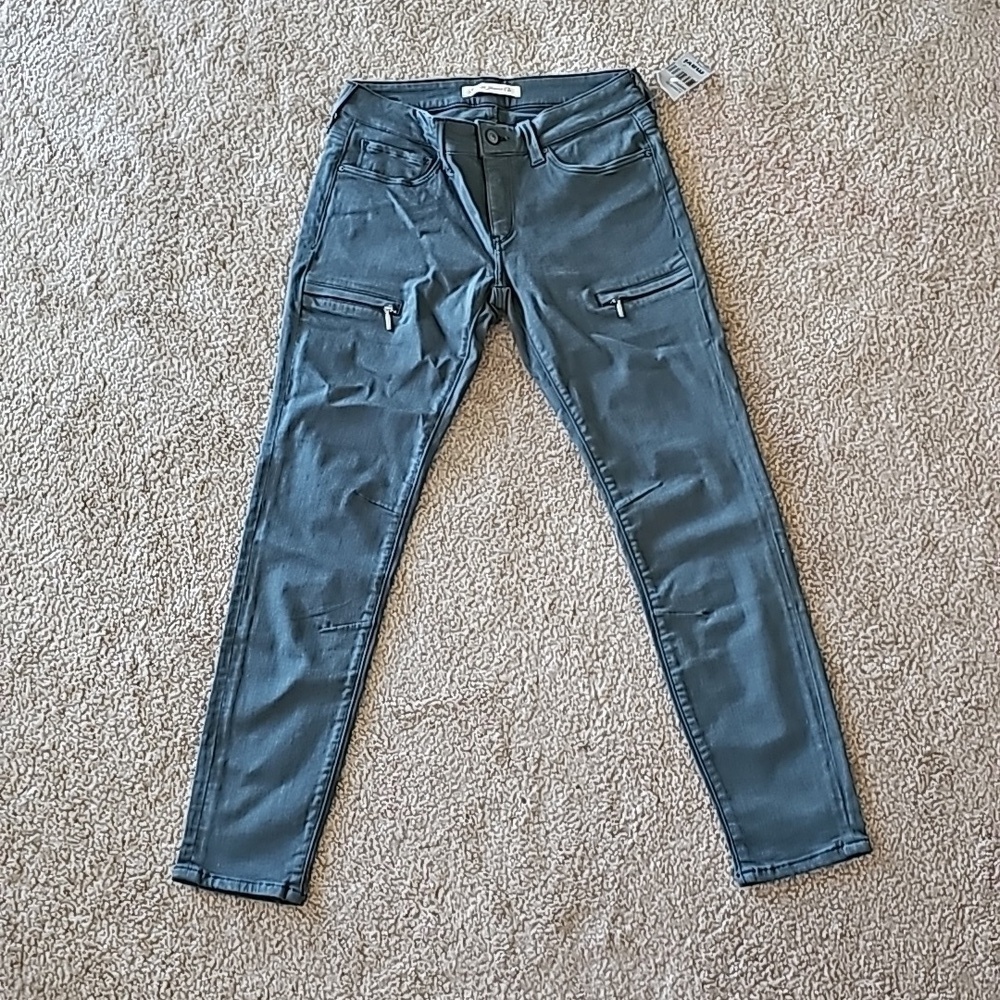 Mavi Karlina Mid Rise Skinny Jeans Gray Size 27